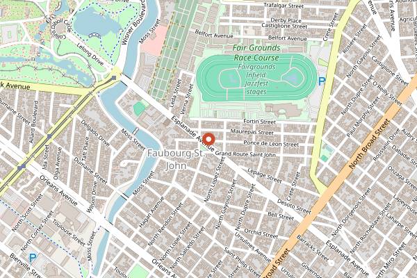 Map showing 1000 Figs in New Orleans