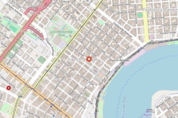 Map showing Oz New Orleans in New Orleans