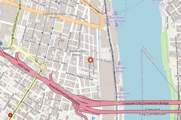 Map showing Republic NOLA in New Orleans