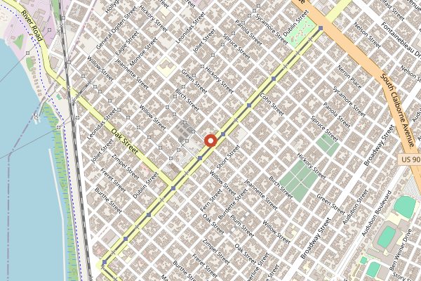 Map showing Boucherie in New Orleans