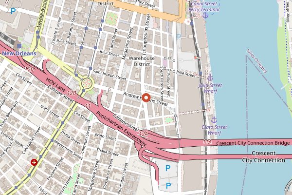 Map showing Cochon in New Orleans