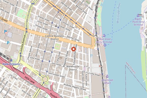 Map showing Compere Lapin in New Orleans