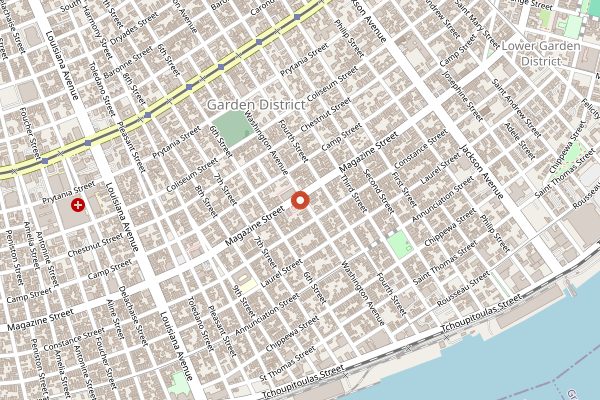 Map showing Coquette in New Orleans