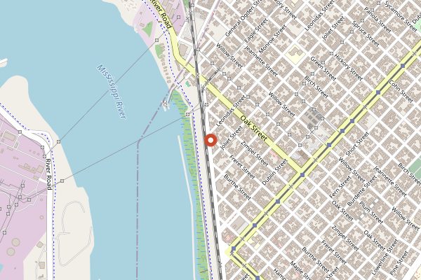 Map showing Dakar NOLA in New Orleans
