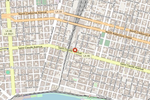 Map showing N7 in New Orleans