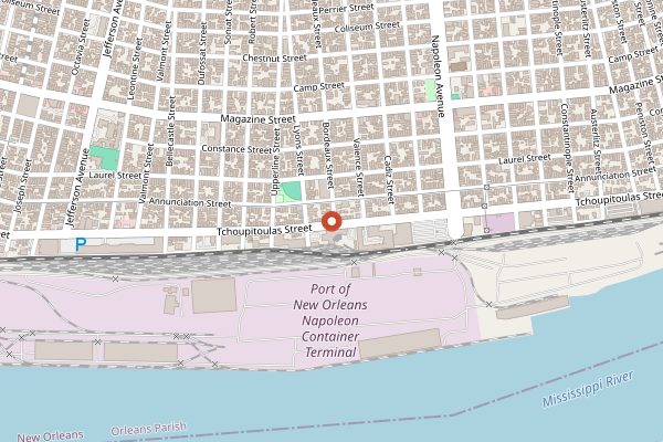 Map showing Hansen's Sno-Bliz in New Orleans