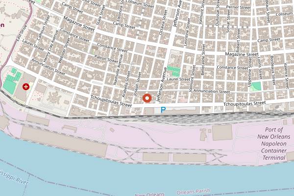 Map showing Hatch+Harvest in New Orleans