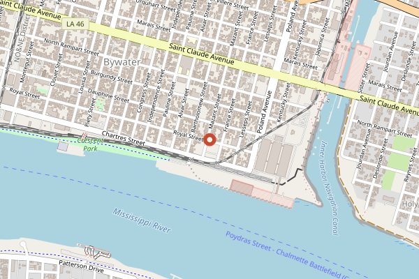 Map showing The Joint in New Orleans