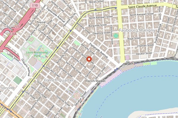 Map showing Verti Marte in New Orleans