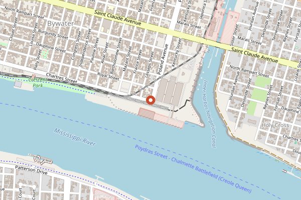 Map showing Bacchanal Wine in New Orleans