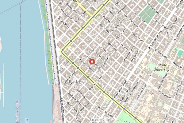 Map showing Chais Delachaise in New Orleans