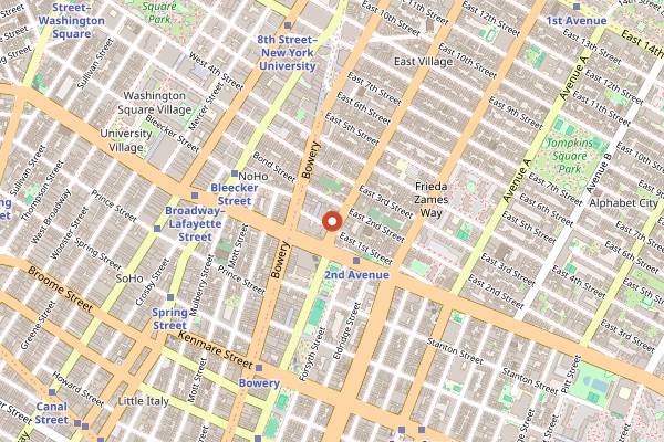 Map showing Win Son Bakery in New York City