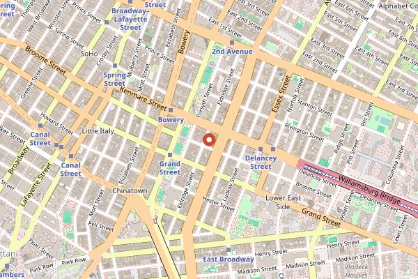 Map showing Attaboy in New York City
