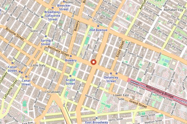 Map showing Double Chicken Please in New York City