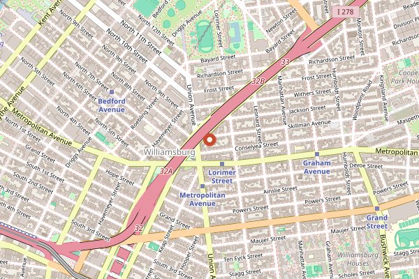 Map showing Kings County Imperial in New York City