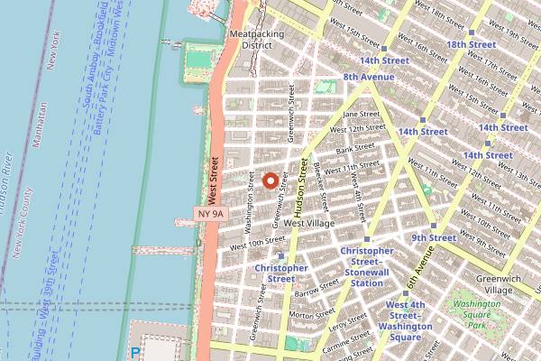 Map showing Orient Express Cocktail Bar in New York City