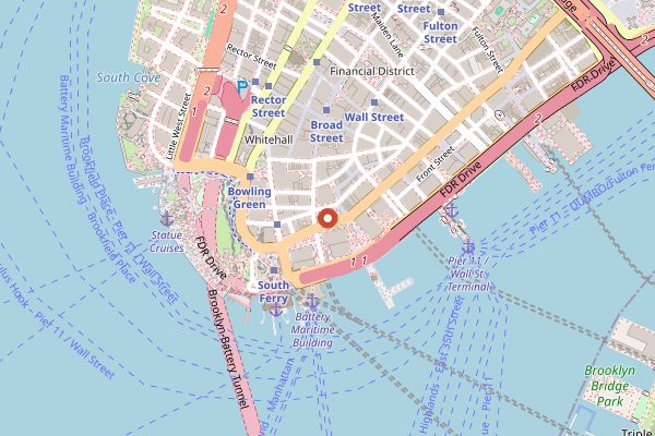 Map showing The Dead Rabbit in New York City