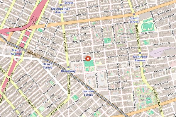 Map showing The Rosemont in New York City