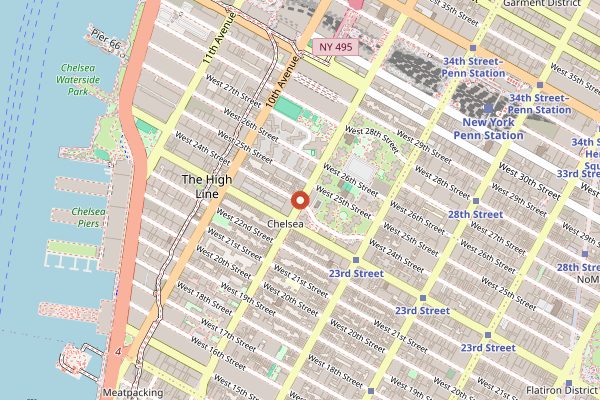 Map showing Shukette in New York City