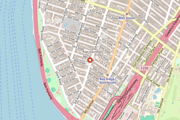 Map showing The Common in New York City