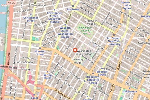 Map showing Wicked Willy's in New York City