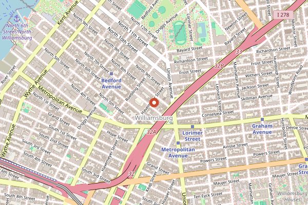 Map showing Best Pizza in New York City