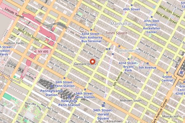 Map showing Lazzara's Pizza Cafe in New York City