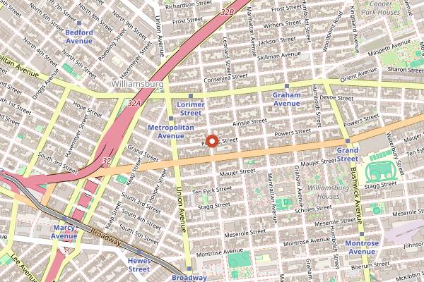 Map showing Campbell and Co in New York City