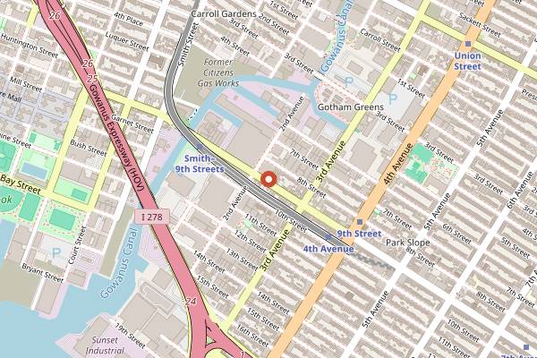 Map showing Principles GI Coffee House in New York City