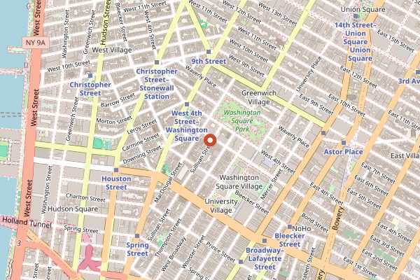 Map showing Third Rail Coffee in New York City