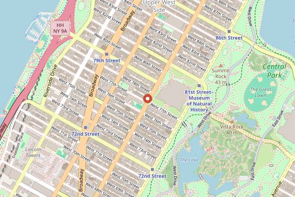 Map showing Covacha in New York City