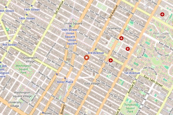 Map showing Han Dynasty in New York City