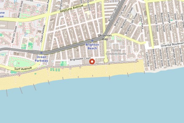 Map showing Tatiana Cafe in New York City