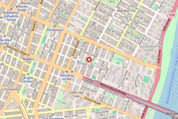 Map showing Yopparai in New York City