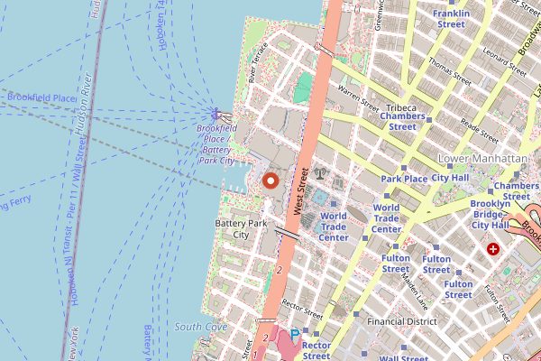 Map showing Institute of Culinary Education in New York City