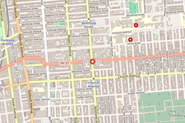 Map showing where the festival is in New York City