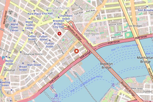 Map showing New York City Wine & Food Festival in New York City