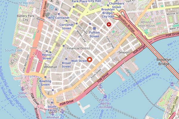 Map showing Saga in New York City