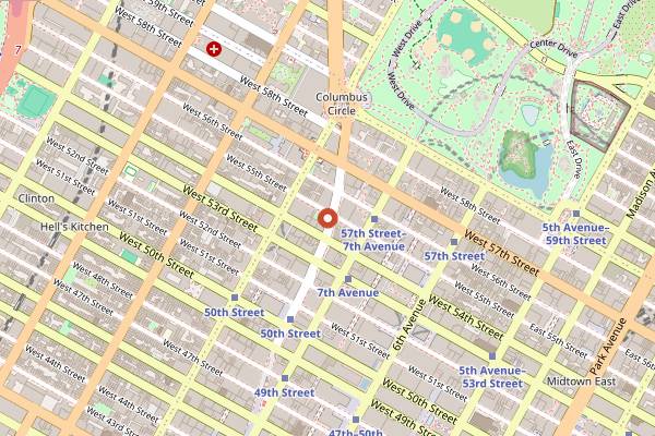 Map showing Applejack Diner in New York City