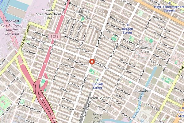 Map showing Marco Polo Ristorante in New York City