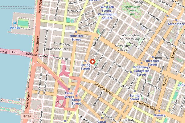 Map showing Blue Ribbon Brasserie in New York City