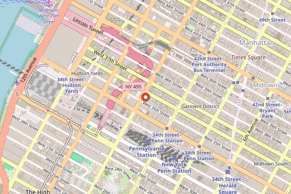 Map showing Break Bar in New York City