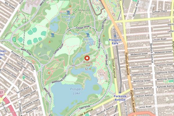 Map showing Smorgasburg Prospect Park in New York City