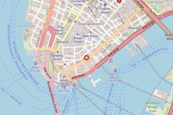 Map showing The Hungry Pearl in New York City
