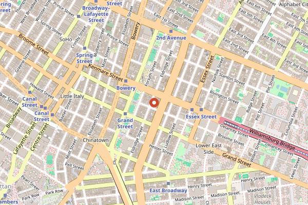 Map showing Attaboy in New York City