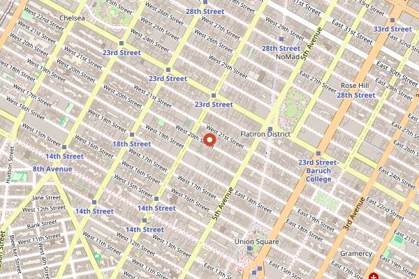 Map showing Boxers NYC Chelsea in New York City