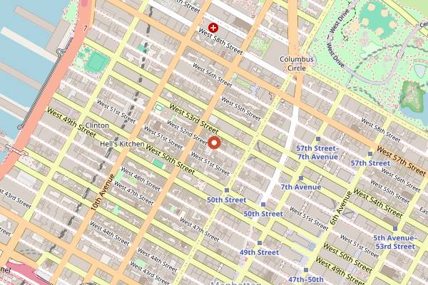 Map showing Industry Bar in New York City