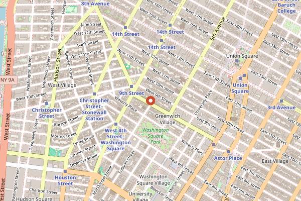 Map showing Mace in New York City