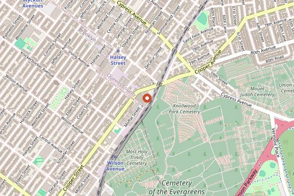 Map showing Nowadays in New York City