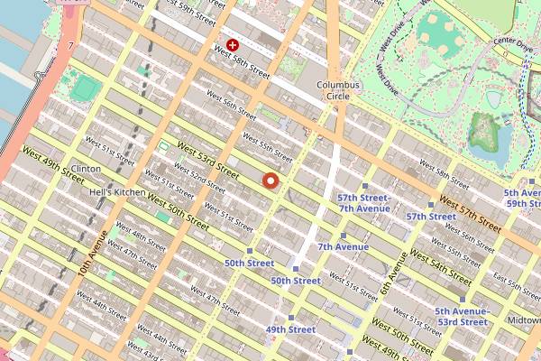 Map showing Pen Top in New York City